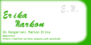 erika markon business card